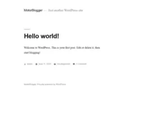 Motorblogger.co.uk(Just another WordPress site) Screenshot