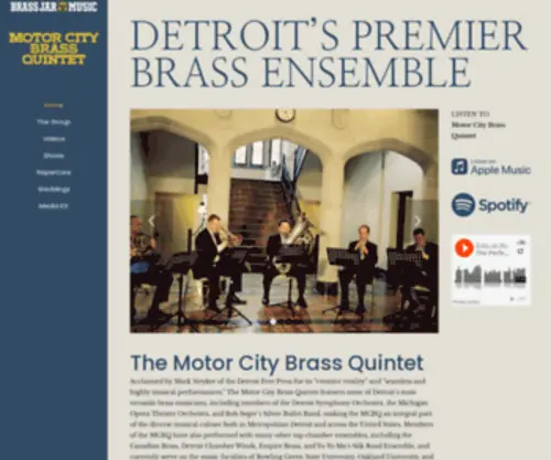 Motorcitybrassquintet.com(A Brass Jar Music Group) Screenshot