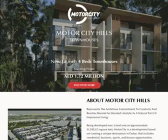 Motorcityhill.com(The Best New Launch 'Motor City Hills' overlooking Sheikh Mohammed Bin Zayed Road) Screenshot