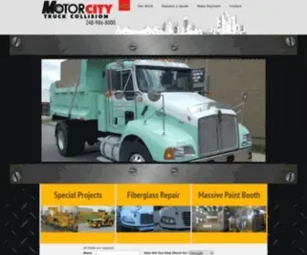 Motorcitytruckcollision.com(Motor City Truck Collision Hi Tech Commercial Semi) Screenshot