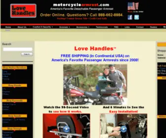 Motorcyclearmrest.com(Detachable Motorcycle Passenger Arm Rests for Harley Davidson) Screenshot