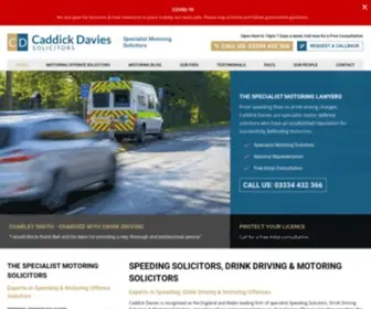 Motordefencelawyers.co.uk(UK's leading Motoring Solicitors. Caddick Davies) Screenshot