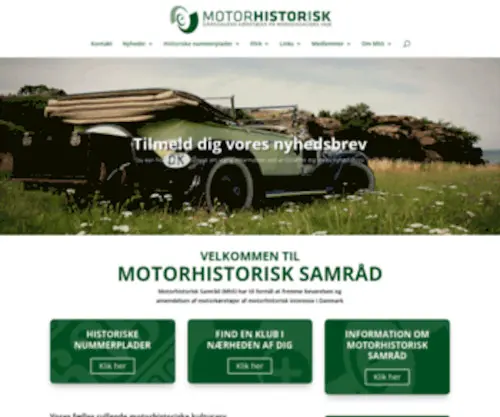 Motorhistorisk.dk(Motorhistorisk Samråd (MhS)) Screenshot