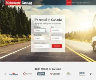 Motorhome-Canada.com(Motorhome hire in Canada) Screenshot