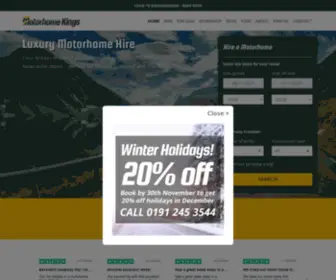 Motorhomekings.com(Luxury Motorhome Hire from Motorhome Kings) Screenshot