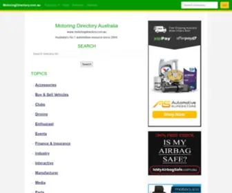 Motoringdirectory.com.au(Australian Motoring Directory) Screenshot