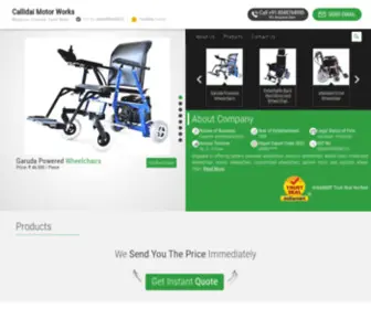 Motorisedwheelchairmanufacturers.com(Callidai Motor Works) Screenshot