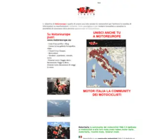Motoritalia.it(Motoreurope la community dei motociclisti Web 2.0 dedicato ai motociclisti e alle loro moto) Screenshot