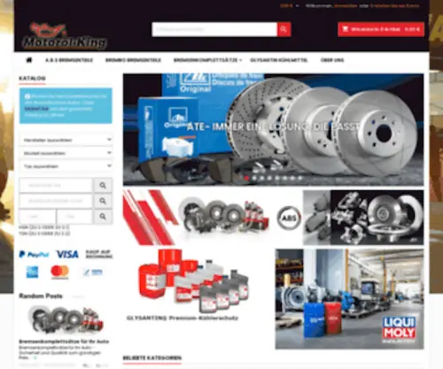 Motoroel-King.de(Bremsenteile Autoteile & KFZ Ersatzteile online kaufen) Screenshot