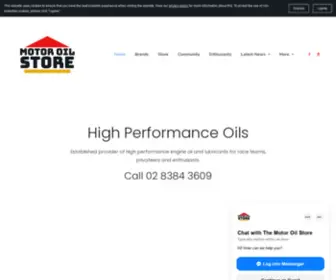 Motoroils.com.au(MOTOR OIL STORE) Screenshot