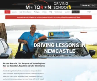 Motoron.com.au(Learner Driving School Instructor Newcastle) Screenshot