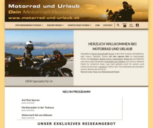 Motorrad-UND-Urlaub.at(Reisebüro für Motorrad Urlaub) Screenshot