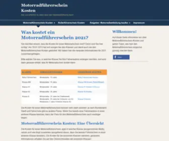 Motorradfuehrerschein-Kosten.de(Motorradführerschein Kosten) Screenshot