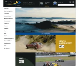 Motorsport.org.nz(MotorSport New Zealand Home) Screenshot