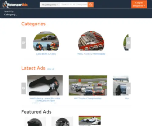 Motorsportads.com(Race Cars for sale) Screenshot