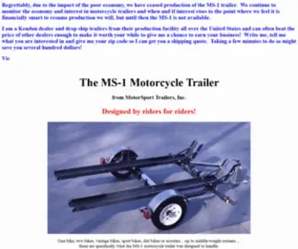Motorsporttrailers.com(1 Motorcycle trailer from MotorSport Trailers) Screenshot