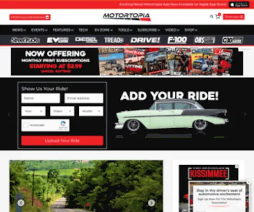 Motortopia.com(A Community for Custom & Classic Vehicle Fans) Screenshot