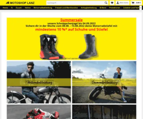 Motoshop-Lanz.de(Onlineshop von Motoshop Lanz) Screenshot