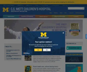 Mottchildren.com(University of Michigan Mott Children's) Screenshot