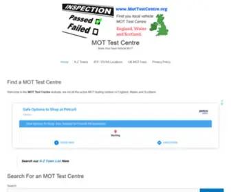 Mottestcentre.org(MOT Near Me) Screenshot