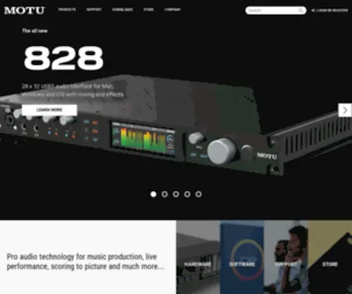 Motu.com(MOTU is an engineering) Screenshot