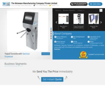 Motwanesecuritysystems.co.in(The Motwane Manufacturing Company Private Limited) Screenshot