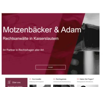 Motzenbaecker.de(Motzenbäcker & Adam) Screenshot