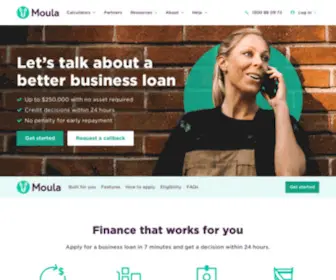 Moula.com.au(Backing Good Business) Screenshot