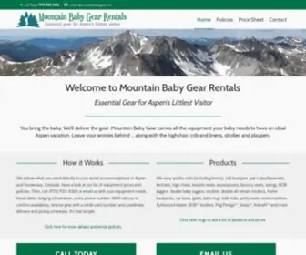 Mountainbabygear.com(Mountain Baby Gear Rentals) Screenshot