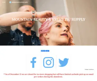 Mountainbeauty.ca(Mountain Beauty and Esthetic Supply) Screenshot