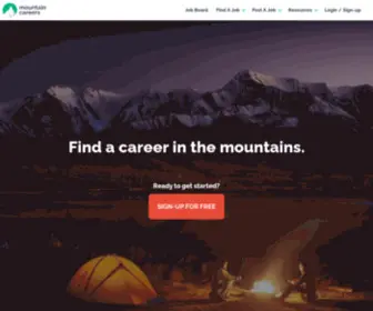 Mountaincareers.com(Jobs for Mountain Professionals) Screenshot