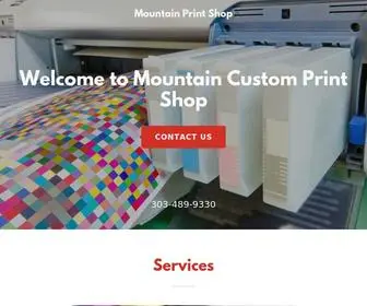 Mountaincustomprint.com(Mountain Print Shop) Screenshot