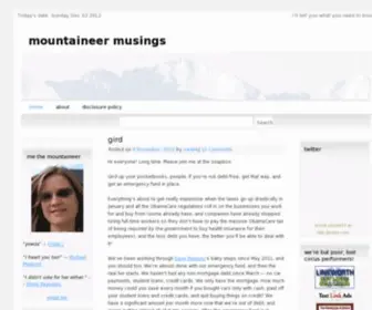 Mountaineermusings.com(Mountaineer musings) Screenshot