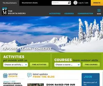 Mountaineers.org(The Mountaineers) Screenshot