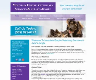 Mountainempirevet.com(Spokane Pet Care) Screenshot
