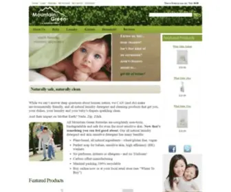 Mountaingreen.biz(Mountain Green All Natural Laundry Detergent & Cleaning Products) Screenshot