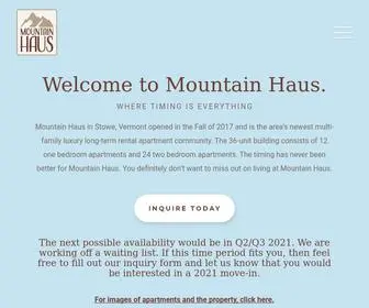 Mountainhausvt.com(Mountain Haus) Screenshot