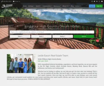 Mountainhomesnc.com(Leslie Eason Real Estate Team) Screenshot