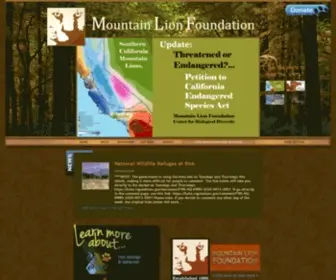 Mountainlion.org(The Mountain Lion Foundation) Screenshot