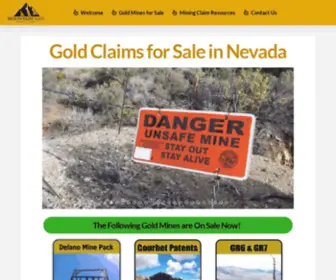 Mountainmanmining.com(Gold Mines for Sale in Nevada) Screenshot