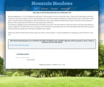 Mountainmeadowshoa.com(Your Community Website) Screenshot