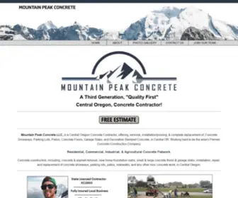 Mountainpeakconcrete.com(Central Oregon Concrete Construction) Screenshot