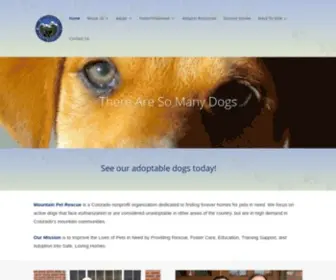 Mountainpetrescue.org(Mountain Pet Rescue Website) Screenshot