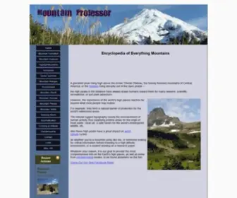 Mountainprofessor.com(Encyclopedia of Everything Mountains) Screenshot