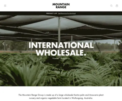 Mountainrange.com.au(Mountain Range Nursery & Farm) Screenshot