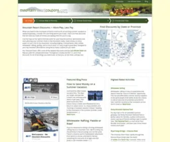 Mountainresortcoupons.com(Mountain Vacation Deals) Screenshot