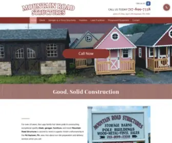 Mountainroadstructures.com(Hand Made Sheds) Screenshot