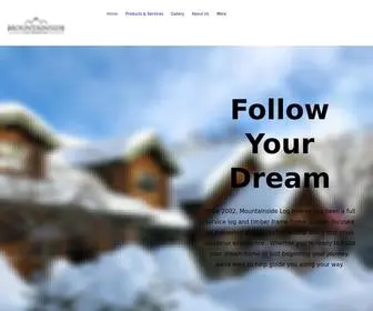 Mountainsideloghomes.com(Log And Timber Home Builder) Screenshot