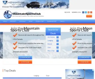 Mountainsportsclub.com(Mountain Sports Club discounts on lift tickets) Screenshot