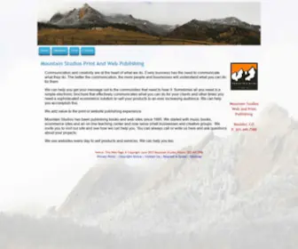 Mountainstudios.net(Mountain Studios Web and Print Publishing) Screenshot